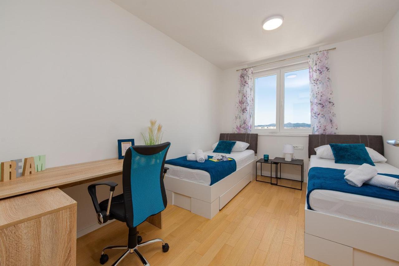 Апартаменты Stella Maris 2Bdr, Balcony, Sea View, Garage, Bbq Задар Экстерьер фото