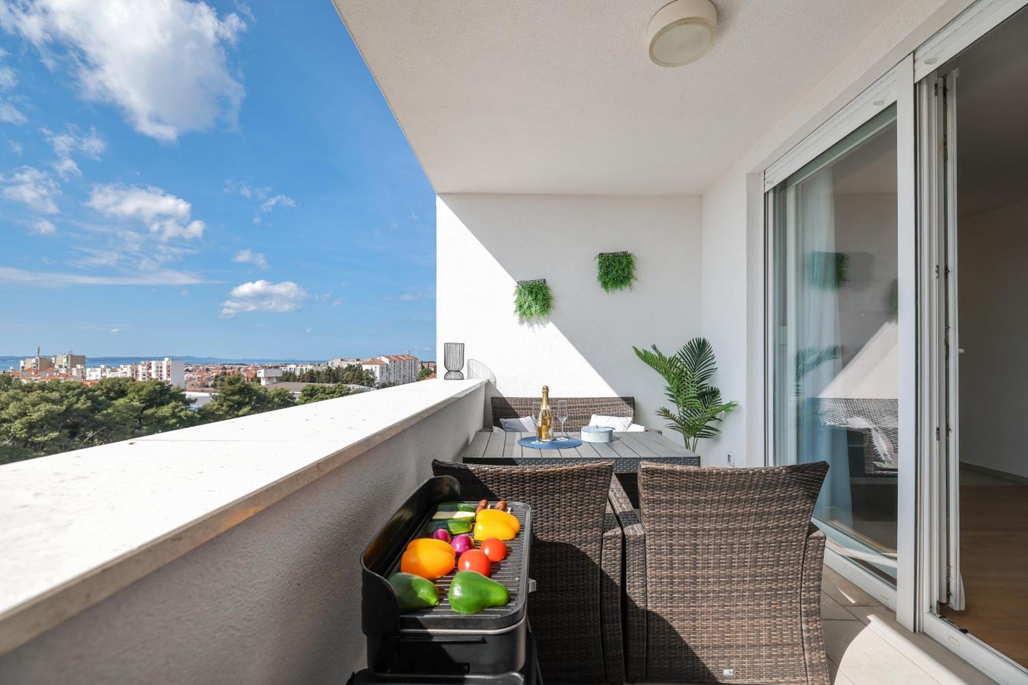 Апартаменты Stella Maris 2Bdr, Balcony, Sea View, Garage, Bbq Задар Экстерьер фото