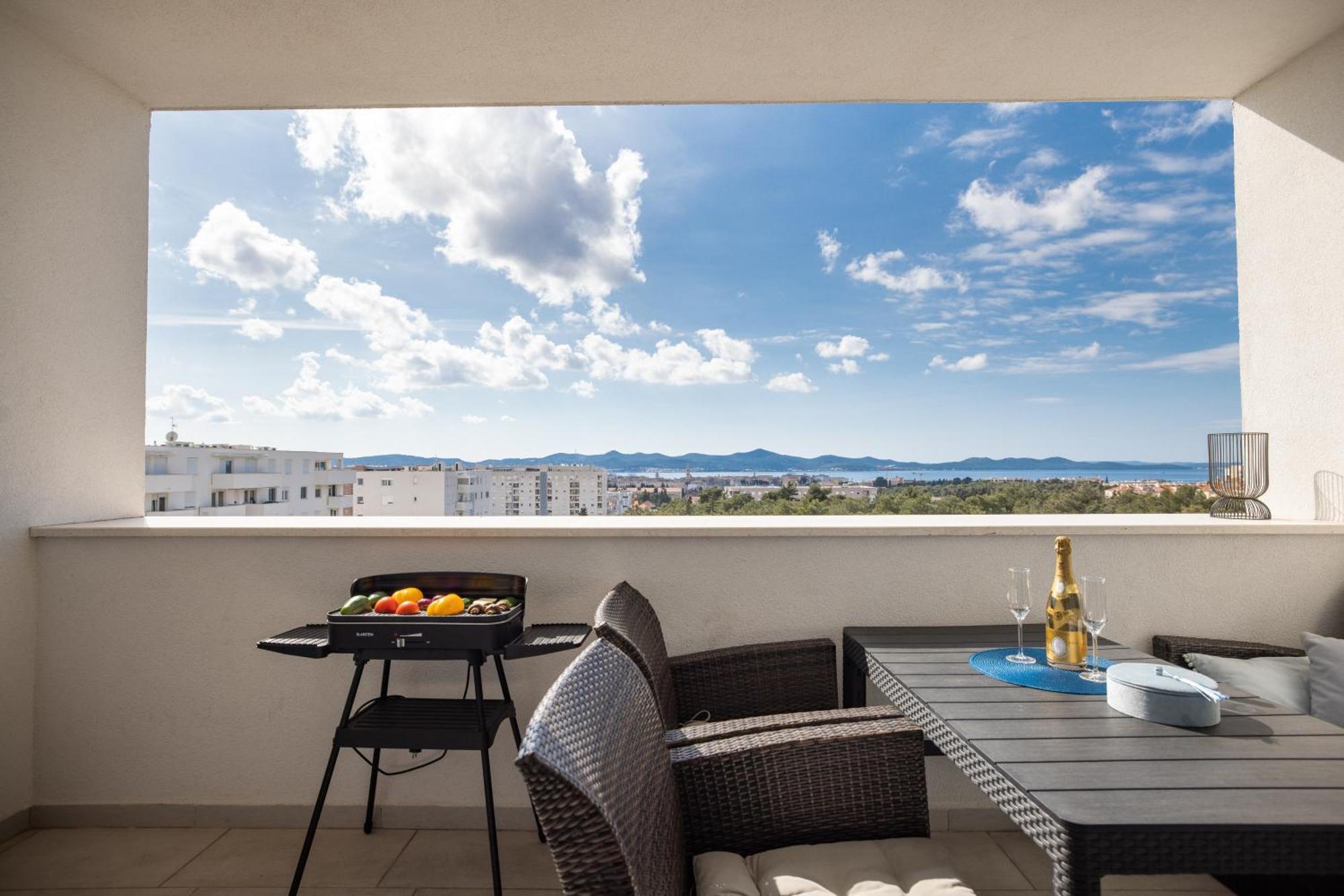 Апартаменты Stella Maris 2Bdr, Balcony, Sea View, Garage, Bbq Задар Экстерьер фото